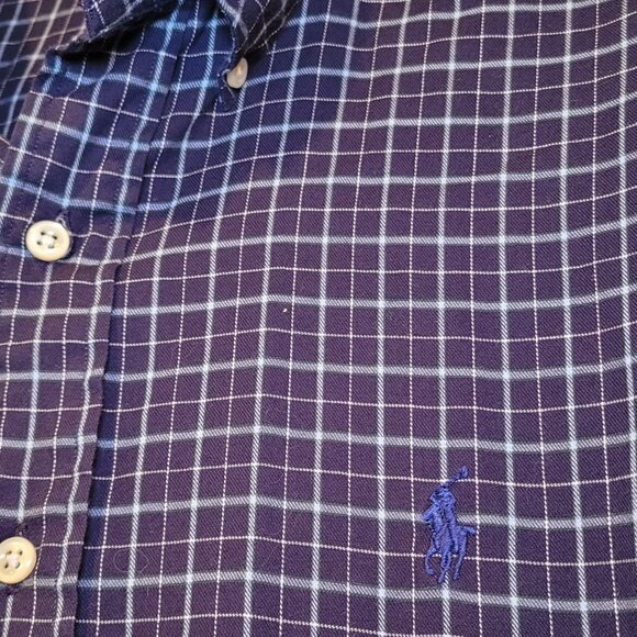 Vintage 90s Ralph Lauren Navy Blake Oxford Button Down, Large - Picture 8 of 8